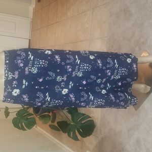 Vintage Melrose L collectibles flower garden 100% rayon maxi skirt
